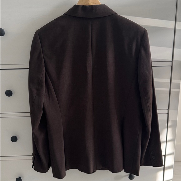 Vintage Wool and Spandex Blend Brown One Button Talbots Blazer Fully Lined Sz 12 - Picture 5 of 11